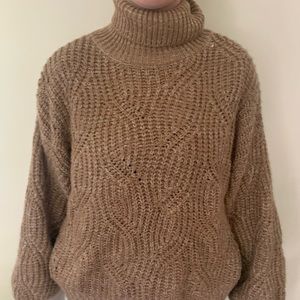 Shein brown turtleneck sweater